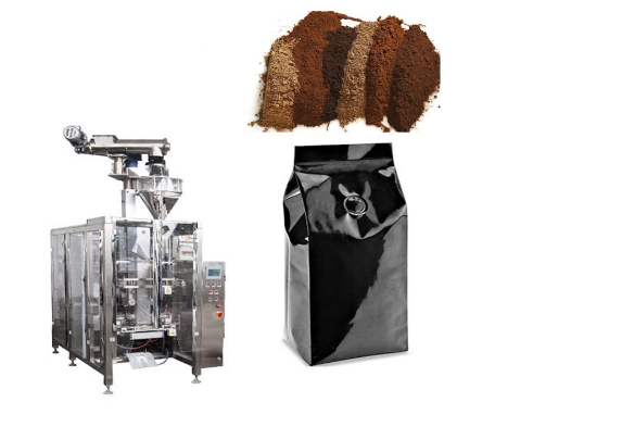 Automatický vertikální balicí stroj čtyřsáček s odplyňovacím ventilem pro 250g kávového prášku